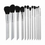Mimo 12pc Silver Makeup Brush Set
